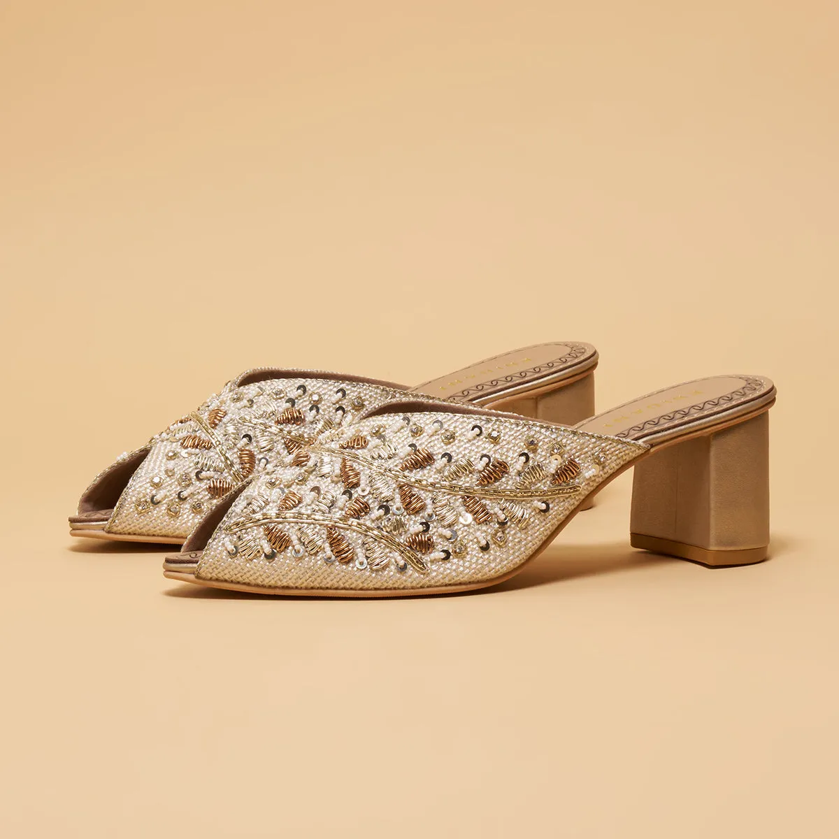 Nur Embroidered Heels