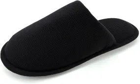 ofoot Womens Indoor Memory Foam Cotton Scuff Slippers Slip On Summer House Shoes Flats Breathable Lightweight Washable Non Skid Rubber Soles