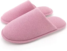 ofoot Womens Indoor Memory Foam Cotton Scuff Slippers Slip On Summer House Shoes Flats Breathable Lightweight Washable Non Skid Rubber Soles