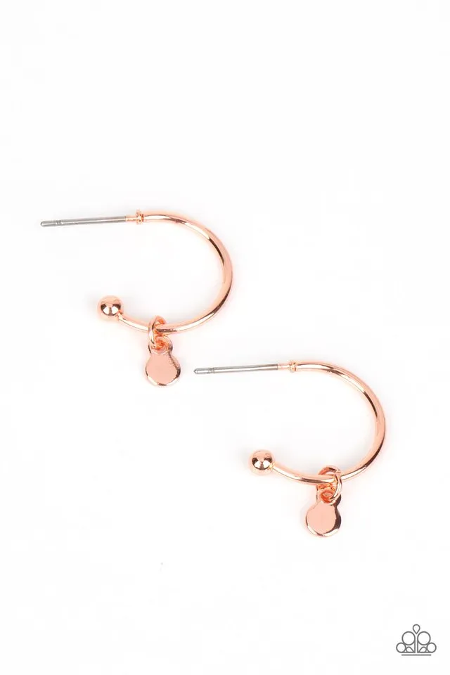 Paparazzi Earring ~ Modern Model - Copper