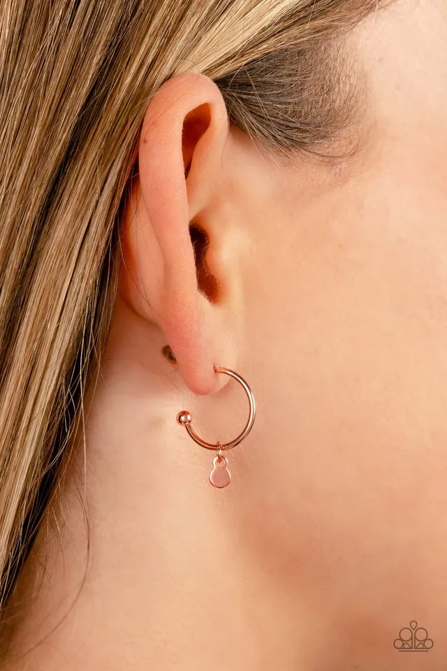 Paparazzi Earring ~ Modern Model - Copper