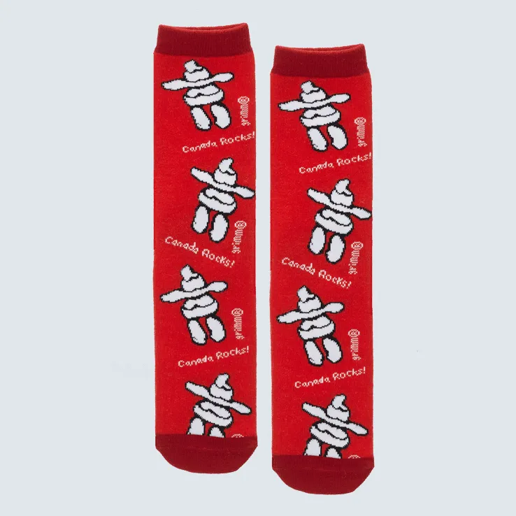 Red Canada Rocks Socks