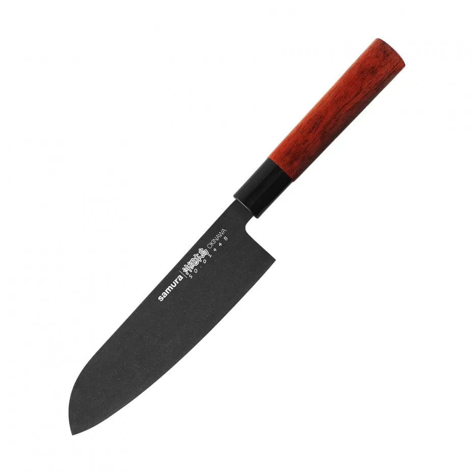 Samura Okinawa Stonewash Santoku knife 6 9"-175 MM   SO 0194B