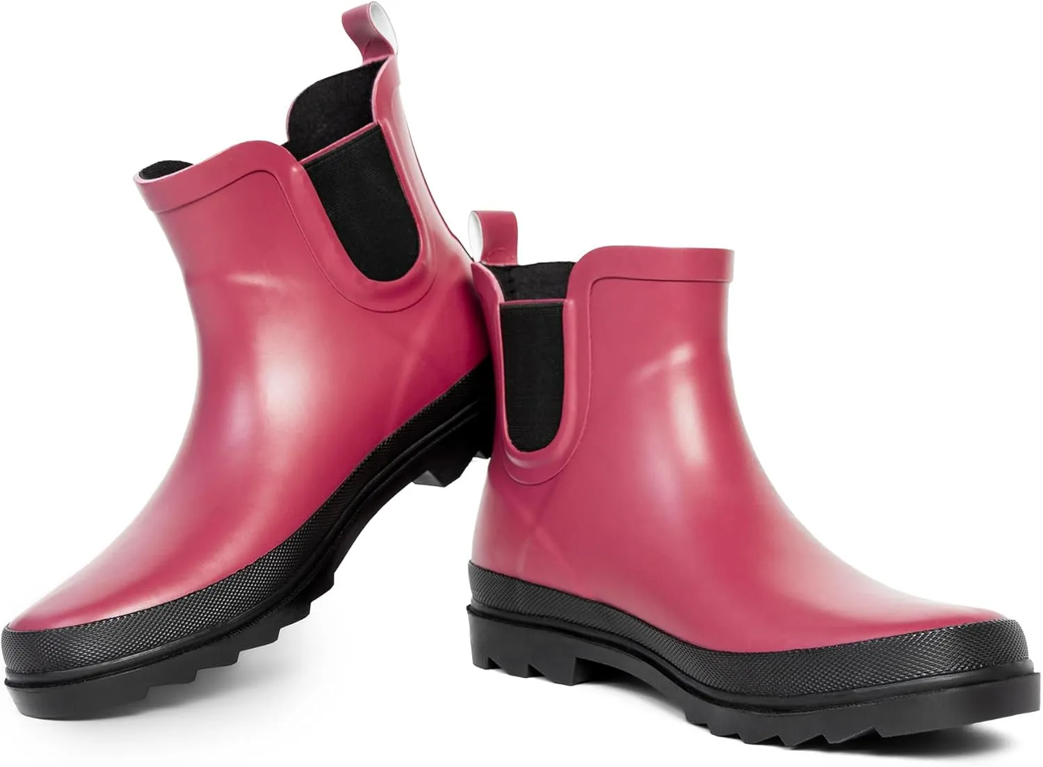 ShedRain Stylish Women's Chelsea Rain Boots  Short Waterproof Ankle Rubber Boots, Slip-On & Non-Slip for Garden, City & Outdoors