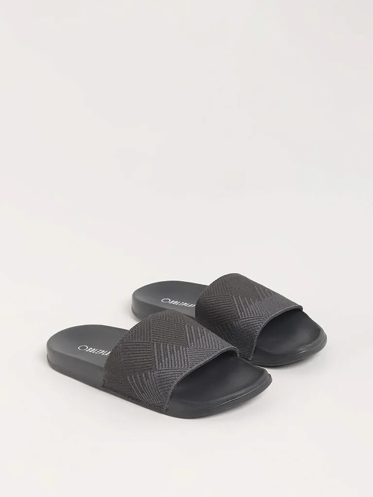 SOLEPLAY Grey Textured Slides