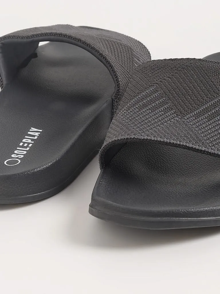 SOLEPLAY Grey Textured Slides