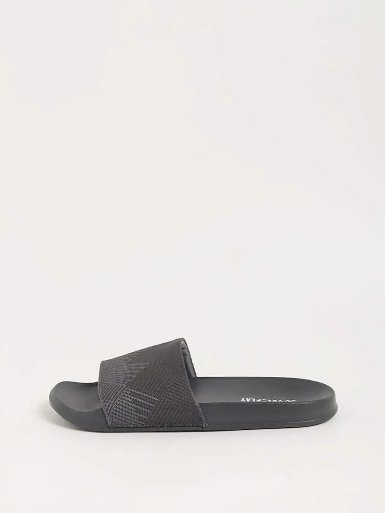 SOLEPLAY Grey Textured Slides