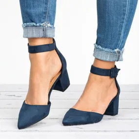 Summer Close Toe Suede High Heel Sandals