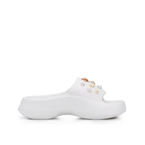Sven Sea Platform Sandals White