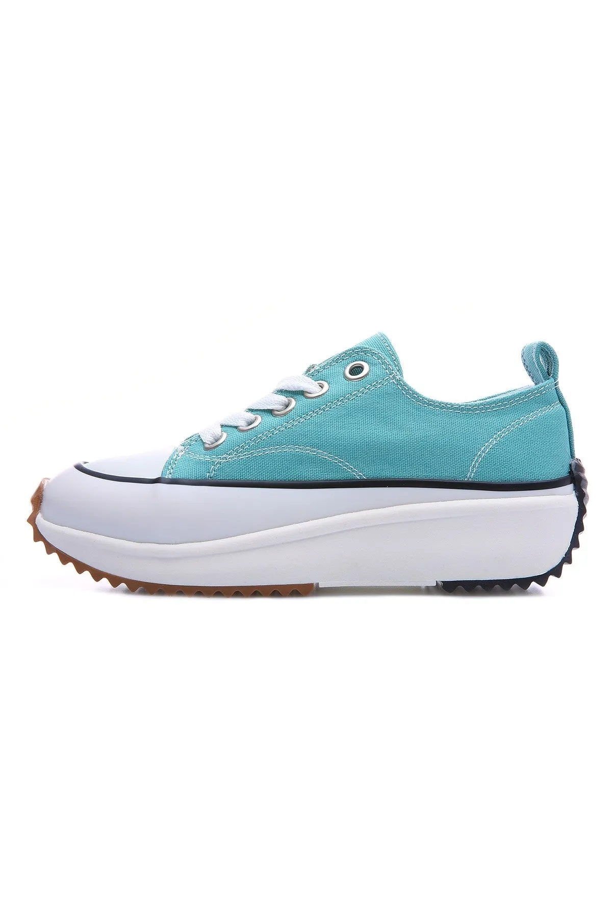 TMY Water Green Lace-Up High Sole Casual Women's Sneakers - 89070 - Câmara de Lobos