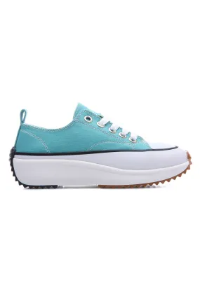 TMY Water Green Lace-Up High Sole Casual Women's Sneakers - 89070 - Câmara de Lobos