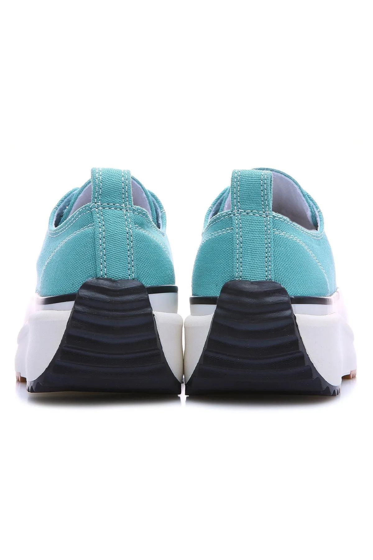 TMY Water Green Lace-Up High Sole Casual Women's Sneakers - 89070 - Câmara de Lobos