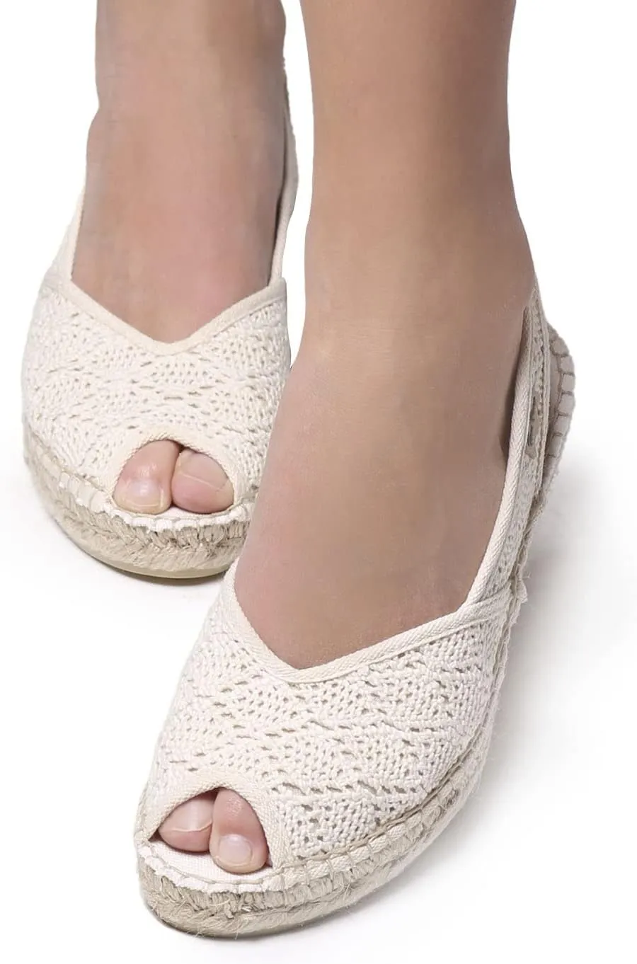 Toni Pons Blanca-ADD Women's Crochet Espadrilles Cotton