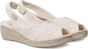 Toni Pons Blanca-ADD Women's Crochet Espadrilles Cotton