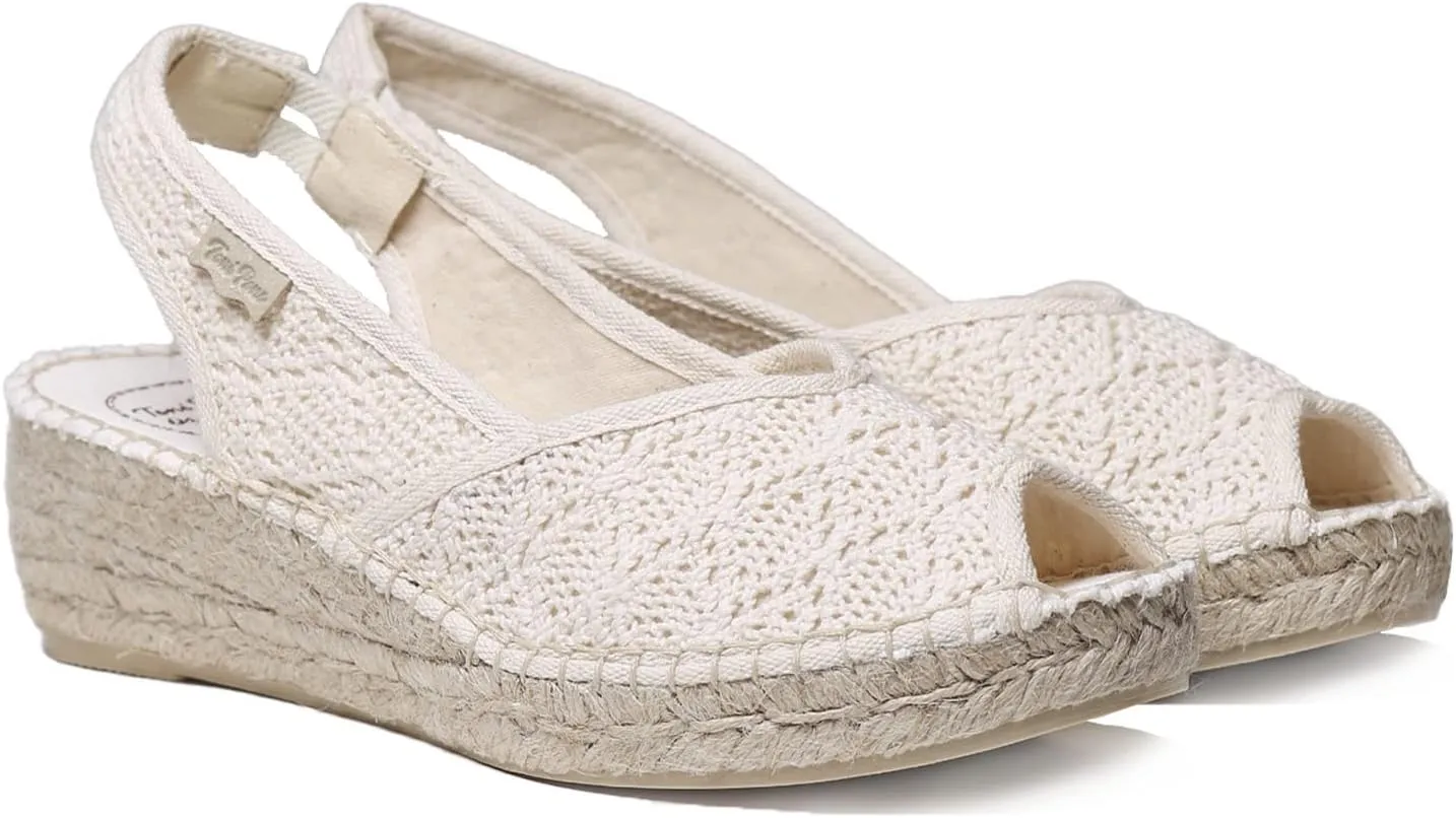 Toni Pons Blanca-ADD Women's Crochet Espadrilles Cotton