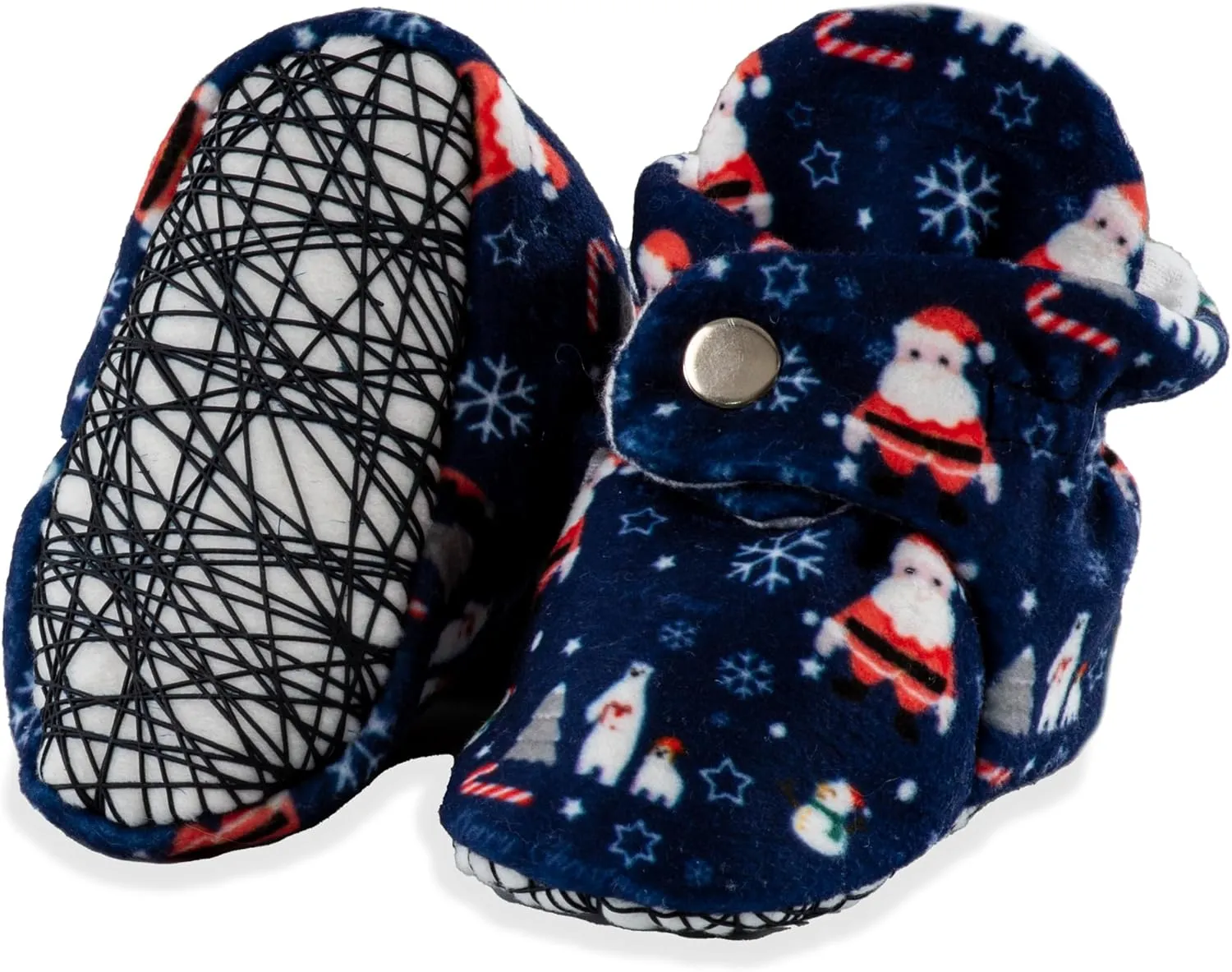 Unisex Cozy Fleece Baby Booties Cotton | Soft Sole and Non Slip