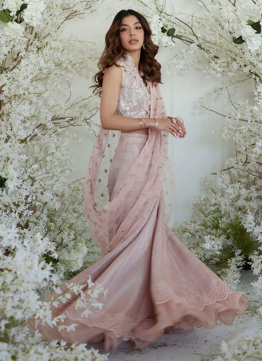 WINONA PINK LEHNGA SAREE