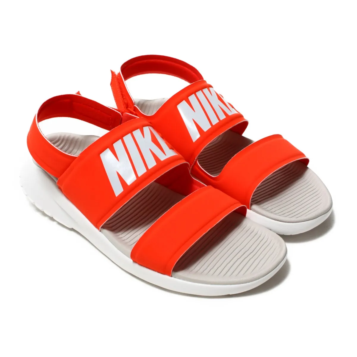 Women's Nike Tanjun Sandals (Habanero Red/Moon Particle)(882694-602)