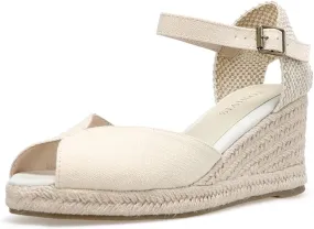 Women’s Platform Wedges Espadrilles, 3" Wedge, Soft Ankle-Tie Strap, Closed Toe, Classic Summer Sandals