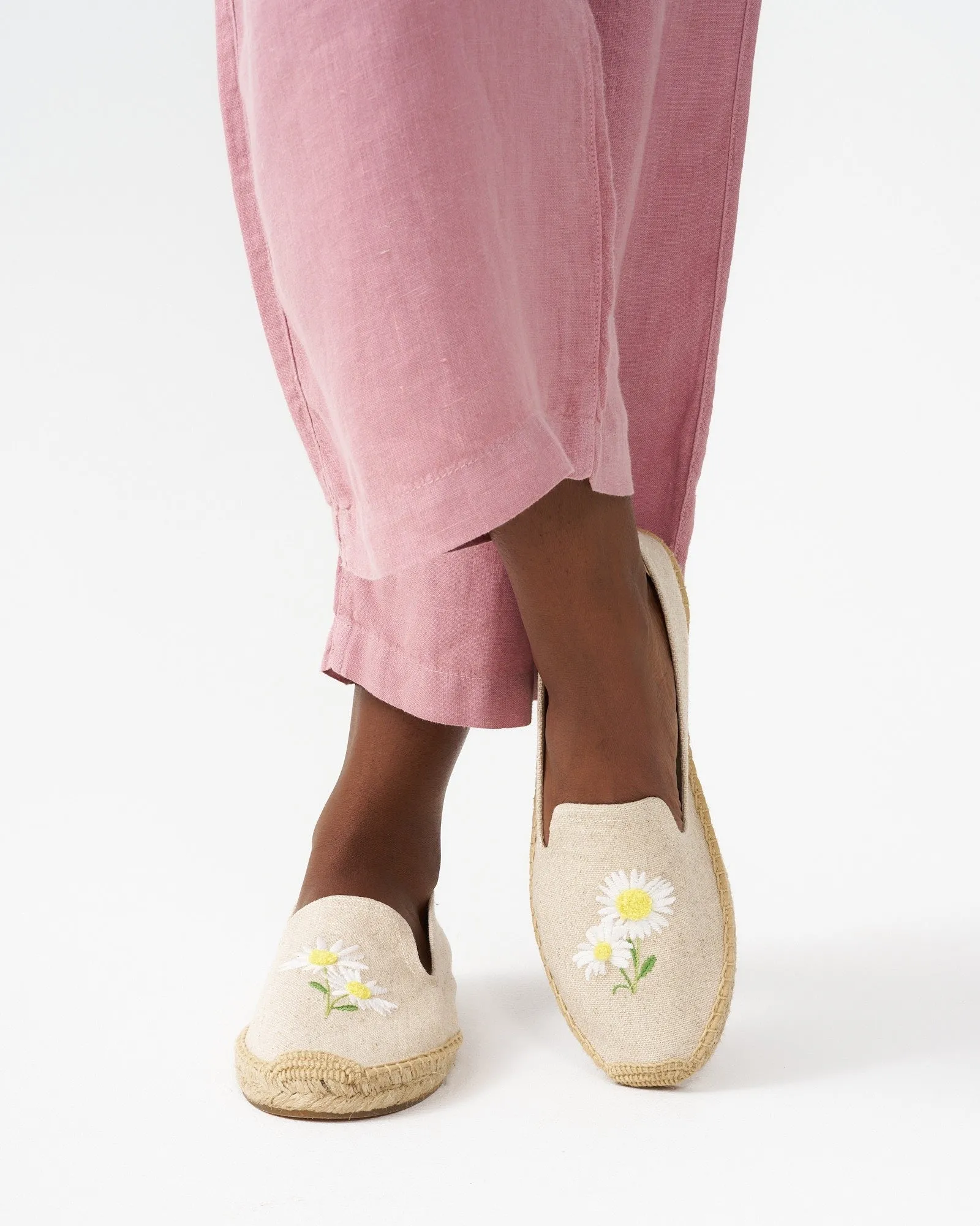 Womens_Espadrilles_The Smoking_Embroidery_Natural Undyed - Daisy