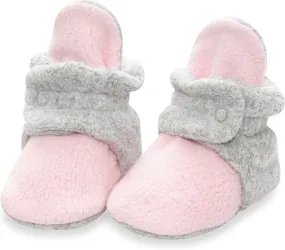 Zutano Unisex Fleece Baby Booties, Two Snap Closure, Newborn to 24 Months
