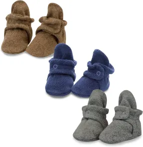Zutano Unisex Fleece Baby Booties with Organic Cotton Lining, Newborn Essentials